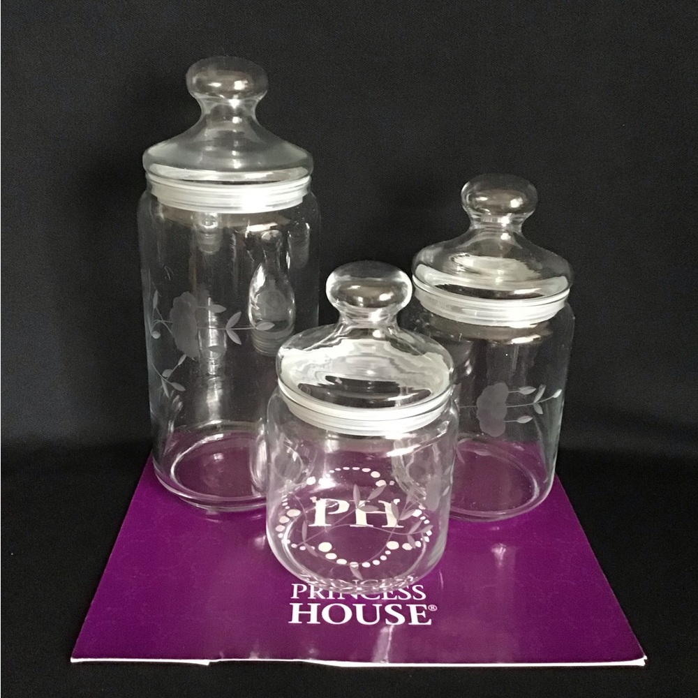 Princess House 3-Pc Canister Set